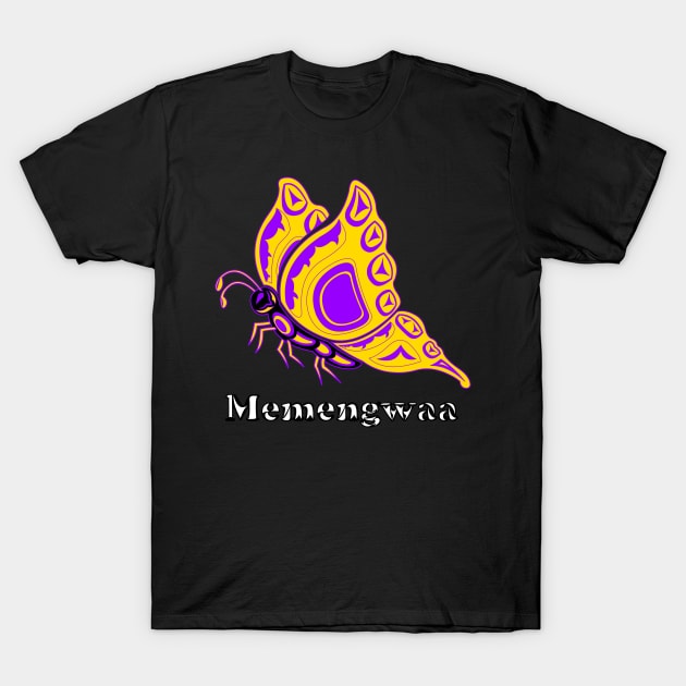 Memengwaa (Butterfly) Intersex Pride T-Shirt by KendraHowland.Art.Scroll